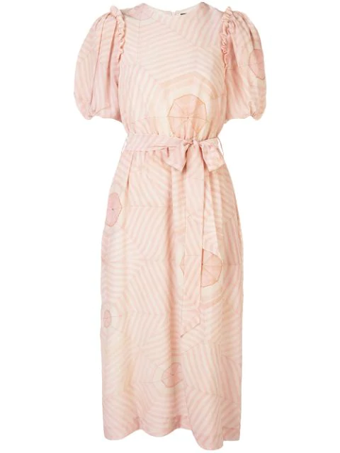 Simone Rocha Pink Women's Pink Puffed Sleeve Dress | ModeSens