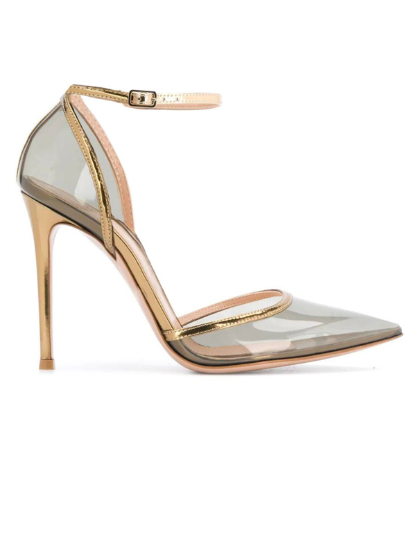 Gianvito Rossi Sabin Pumps Gold Plexi In Brown | ModeSens