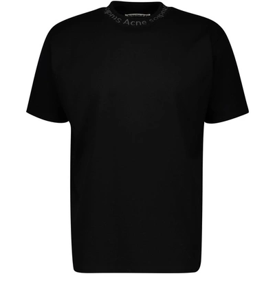 Acne Studios Logo Crew Neck T-shirt. In Black