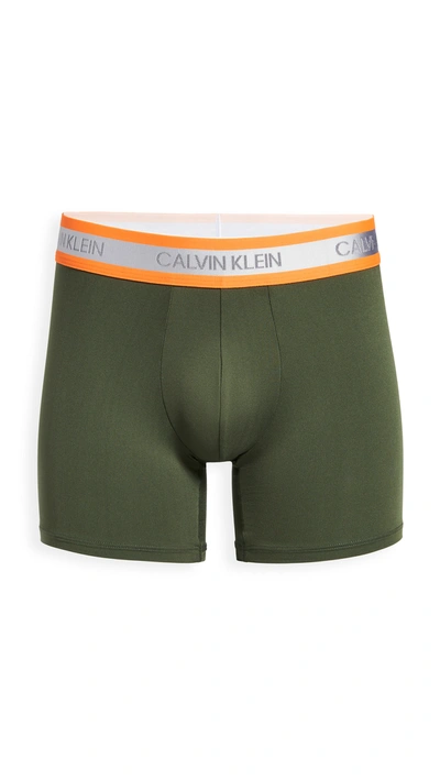 Calvin Klein Underwear Limited Edition Micro Boxer Briefs In Duffel Bag/blaze Orange