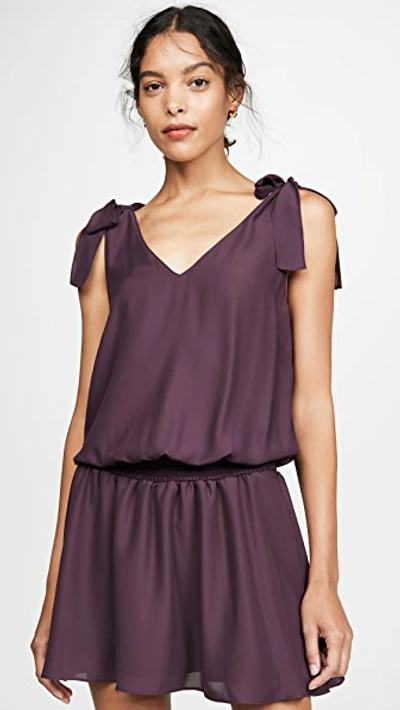 Amanda Uprichard Josephina Dress In Black Cherry