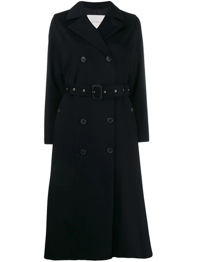 Mackintosh Montrose Long Trench Coat In Blue