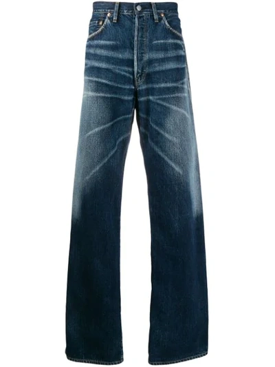 Yohji Yamamoto Wide-leg Jeans In Blue