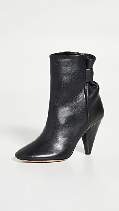 Isabel Marant Lystal Wrinkled Boots In Black