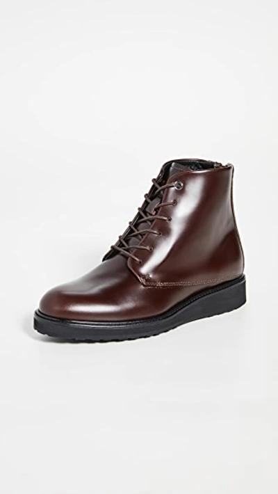 Want Les Essentiels De La Vie Menara High Wedge Derby Boots In Brown/black