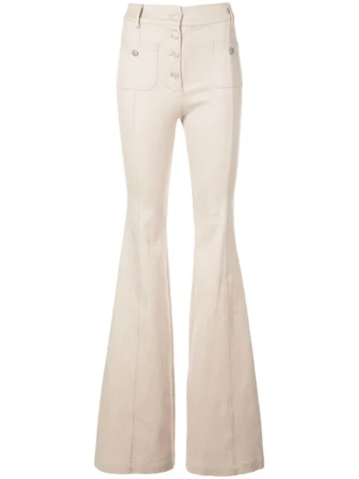 Alexis Helene Flared Jeans In Neutrals