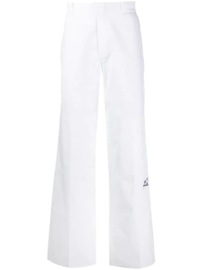 Raf Simons Panelled Straight-leg Trousers In White