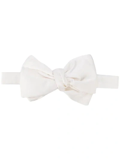 Givenchy Silk Bow Tie In White