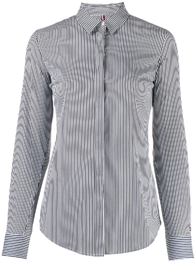Tommy Hilfiger Long Sleeved Striped Shirt In Blue