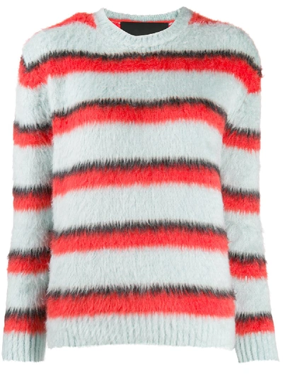 Marc Jacobs Striped Crewneck Sweater In 蓝色