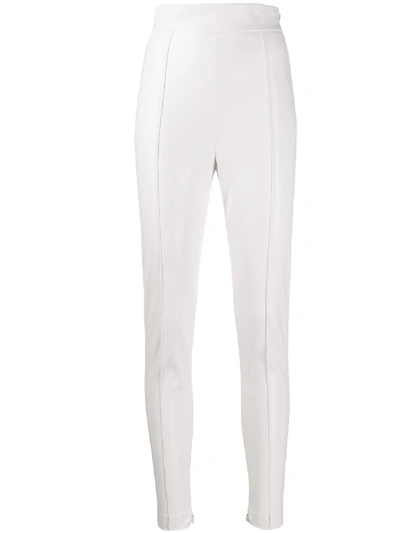 Ermanno Scervino Faux Leather Skinny Trousers In White