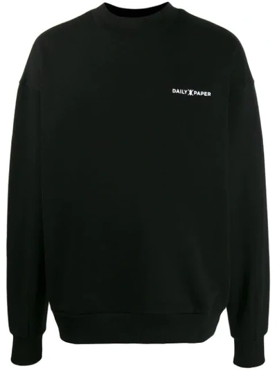 Daily Paper Embroidered Logo Sweatshirt In Black