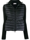 Moncler Contrast Sleeve Puffer Jacket In Blue