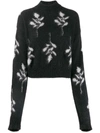 Brognano Floral Knit Jumper In Black