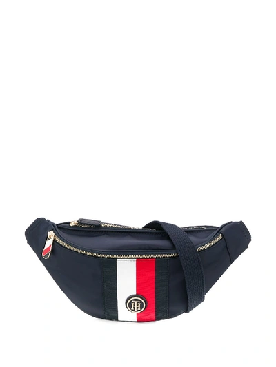 Tommy Hilfiger Logo Stripe Belt Bag In Blue