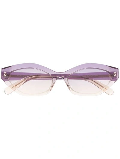 Stella Mccartney Oval-frame Gradient Sunglasses In Purple
