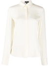 Theory Pointed Collar Blouse In White