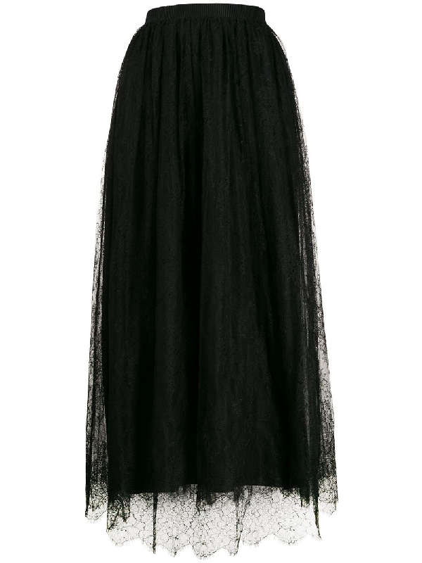 Fabiana Filippi Full-shaped Midi Skirt In Black | ModeSens