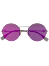 Fendi Round Frame Sunglasses In Purple