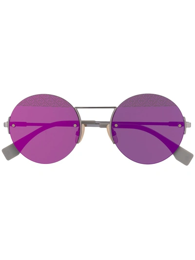Fendi Round Frame Sunglasses In Purple
