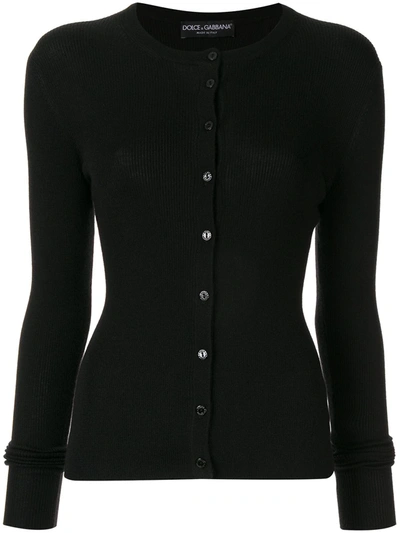 Dolce & Gabbana Button-front Cardigan In Black