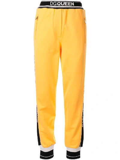 Dolce & Gabbana Logo Band Tracksuit Bottoms In Yellow