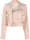 Red Valentino Cropped Zip In Pink