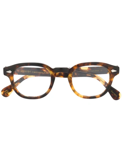 Moscot Round Frame Glasses In Brown
