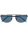 Marc Jacobs Half Moon Sunglasses In Blue