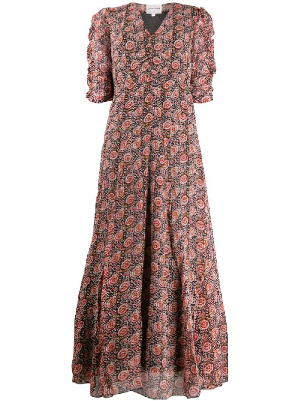 Antik Batik Floral Print Maxi Dress In Multicolor | ModeSens