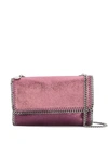 Stella Mccartney Falabella Metallic Shoulder Bag In Purple