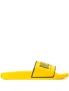 Diesel Pantoletten Mit Logo In Yellow