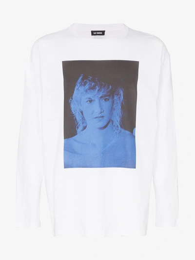 Raf Simons Laura Dern Graphic-print Cotton-jersey Top In White