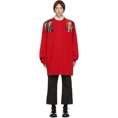 Raf Simons Oversized Photograph-print Jumper In 00030 Red