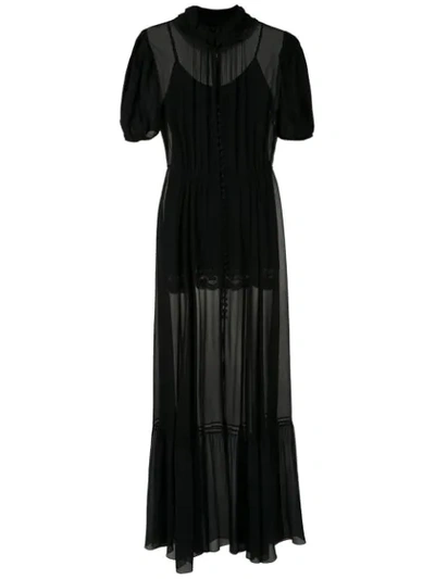 Andrea Bogosian Poli Couture Silk Gown In Black