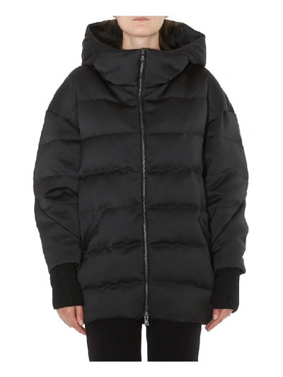 Ahirain Techno Duchesse Down Jacket In Black