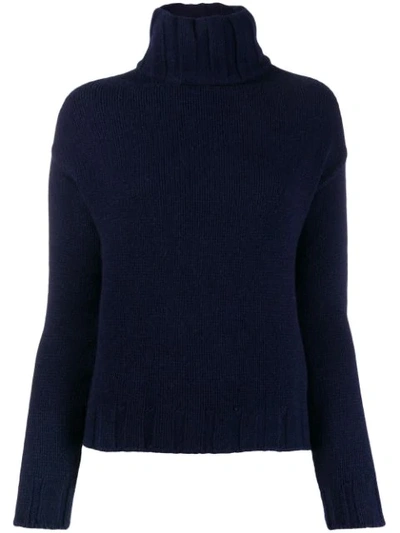 Aragona Turtleneck Knit Jumper In Blue