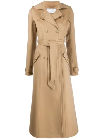 Gabriela Hearst Belted Trench Coat In Camel