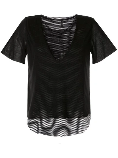 Koral Double Layered T-shirt In Black