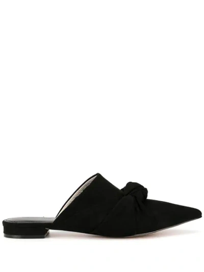 Mara & Mine Isabelle Pointed Mules In Black