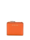 Michael Michael Kors Jet Set Bi-fold Purse In Orange