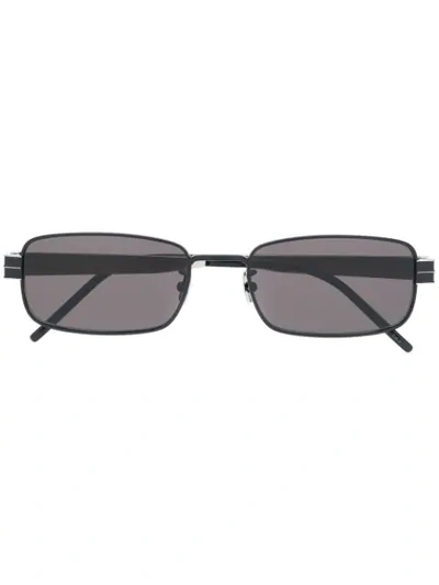 Saint Laurent Rectangle Frame Sunglasses In Black