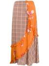 Preen Line Nevah Checked Skirt In Orange