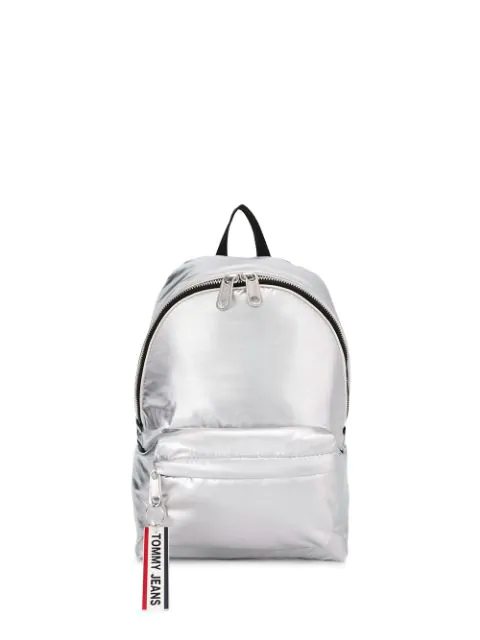 tommy hilfiger silver backpack