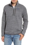 Patagonia Better Sweater(r) Quarter Zip Pullover In Nickel