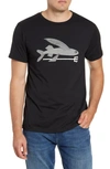 Patagonia Flying Fish Regular Fit Organic Cotton T-shirt In Black