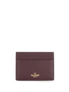 Valentino Garavani Rockstud Cardholder In Red