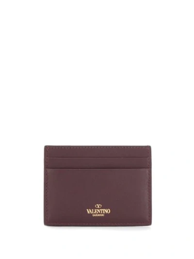 Valentino Garavani Rockstud Cardholder In Red