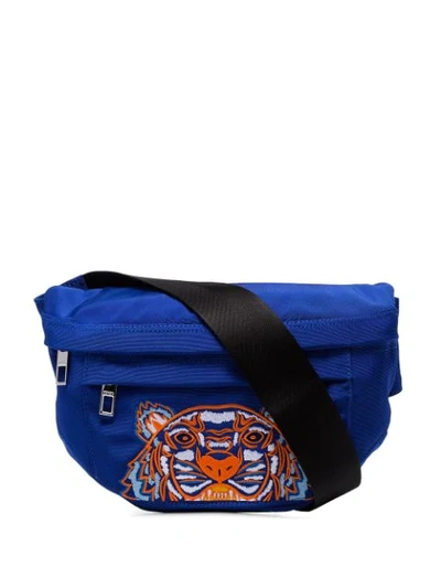 Kenzo Tiger Logo Belt Bag In Blue