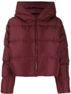 Bacon Burgundy Synthetic Fibers Down Jacket In Bordeaux 8